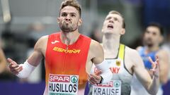 &Oacute;scar Husillos, tras ganar su serie eliminatoria.