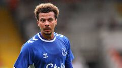 BLACKPOOL, ENGLAND - JULY 24: Dele Alli of Everton during the Pre-Season Friendly match between Blackpool and Everton at Bloomfield Road on July 24, 2022 in Blackpool, England. (Photo by Robbie Jay Barratt - AMA/Getty Images)