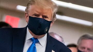 Imagen del presidente de los Estados Unidos, Donald Trump, portando una mascarilla.