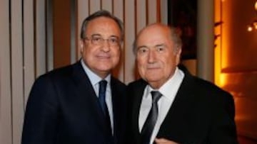 Florentino P&eacute;rez y Joseph Blatter.