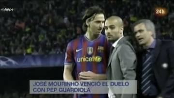 La mítica escena de Mourinho acercándose a Guardiola en aquel Barcelona-Inter