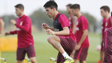 Gaitán, durante un entrenamiento.