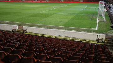 Soccer Football -  FA Cup - Fifth Round - Barnsley v Chelsea  - Oakwell, Barnsley, Britain - February 11, 2021  General view of empty stands inside the stadium before the match REUTERS/Phil Noble