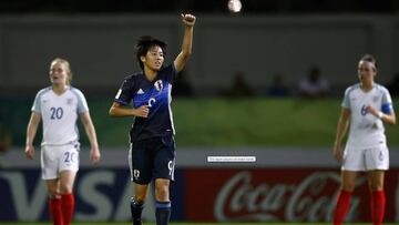 La delantera Ueki, gran protagonista del partido de cuartos ante Inglaterra y bigoleadora. 