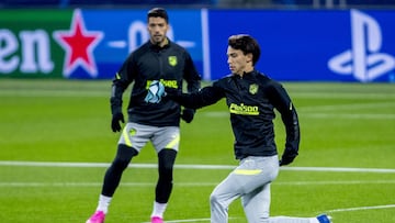 João Félix y Luis Suárez se ejercitan en Moscú.