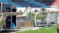 Las obras de El Molinón sufren complicaciones