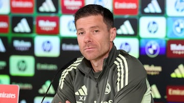 Xabi Alonso, en rueda de prensa.