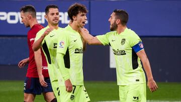 Joao Felix celebra su gol a Osasuna. 