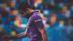 Luis Fernando Muriel durante el partido entre Fiorentina y Udinese por Serie A.