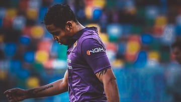 Luis Fernando Muriel durante el partido entre Fiorentina y Udinese por Serie A.