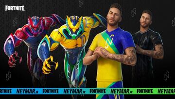 El skin Neymar Jr en Fortnite, y sus distintos estilos