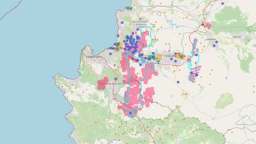 Incendios forestales en Chile, hoy 6 de febrero: mapa en tiempo real, focos activos en Viña del Mar, Valparaiso, Quilpué...