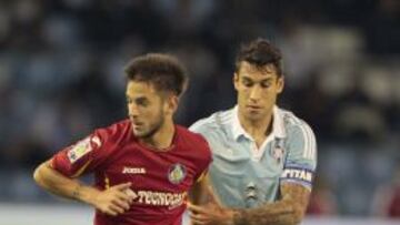 Álvaro Medrán, en un partido ante el Celta.