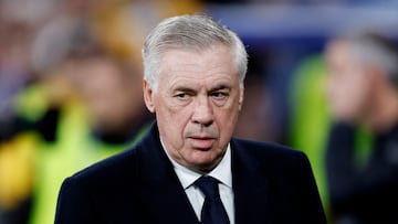 Soccer Football - Champions League - Round of 16 - Second Leg - Real Madrid v RB Leipzig - Santiago Bernabeu, Madrid, Spain - March 6, 2024 Real Madrid coach Carlo Ancelotti before the match REUTERS/Juan Medina