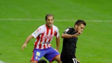 <b>SIN PEGADA. </b>El Sporting tuvo tres ocasiones claras para igualar el marcador, aunque Guaita puso el cerrojo en la portería ché.