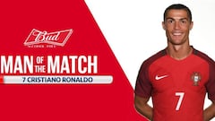Cristiano Ronaldo, nombrado mejor jugador del partido