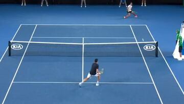 ¿Cómo lo haces Nadal? ¡passing demoledor a la línea!