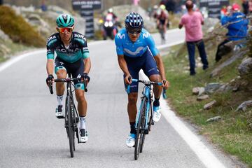 Decimotercera etapa entre Pinerolo y Ceresole Reale de 196 km. Rafal Majka y Richard Carapaz.