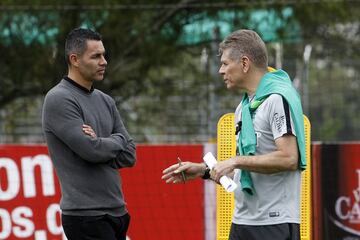 Atlético Nacional entrenó pensando en el partido frente al Independiente Medellín por la décima fecha de la Liga Águila. EL 'clásico paisa' se disputará el sábado a las 3:15 p.m. 