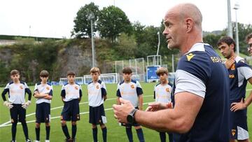 Mitxel Badiola en una imagen con la cantera en Zubieta