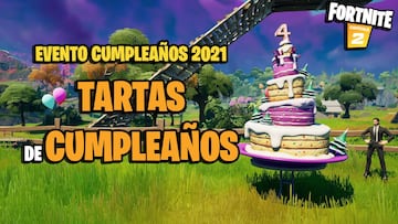 ¿Dónde encontrar tartas de cumpleaños en Fortnite Temporada 8?