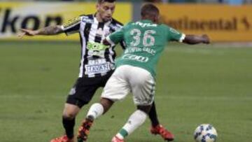 Lucas Lima en un Santos-Palmeiras