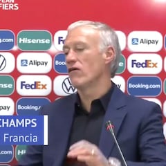 Deschamps se harta de las preguntas sobre Benzema hasta con los periodistas kazajos