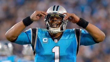 CHARLOTTE, NC - NOVEMBER 17: Cam Newton #1 of the Carolina Panthers reacts after a touchdown against the New Orleans Saints in the third quarter during the game at Bank of America Stadium on November 17, 2016 in Charlotte, North Carolina.   Grant Halverson/Getty Images/AFP
 == FOR NEWSPAPERS, INTERNET, TELCOS &amp; TELEVISION USE ONLY ==