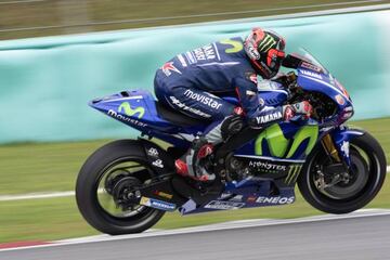 Maverick, con la Yamaha en Sepang.