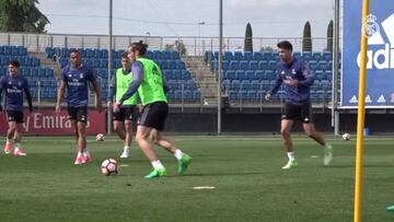 Bale vuelve a entrenar con el grupo y apunta al Clásico