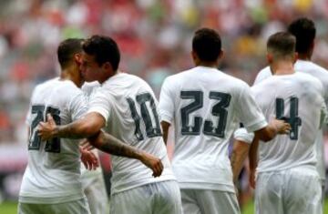 Celebración del gol de James Rodríguez.