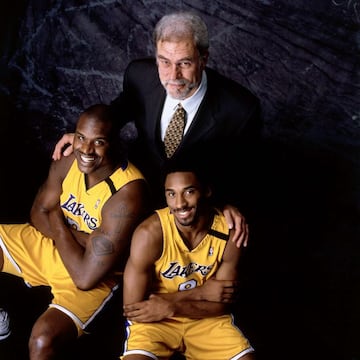 Historia del baloncesto: Jackson, Kobe y Shaquille. Mientras funcionó, una unión que arrasó la NBA con tres anillos seguidos logrados con una autoridad descomunal.