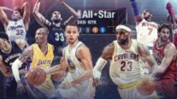 Los All Star, en cifras: 4 MVP de Kobe, 22 asistencias de Magic...
