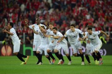 14 de mayo de 2014, final de la Europa League entre el Sevilla y el Benfica disputada en Turín. El Sevilla ganó en la tanda de penaltis por 4-2.