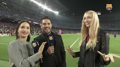 Carmen Villalobos y su esposo, invitados de honor al Camp Nou