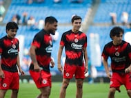 Unai Bilbao of Tijuana during the 15th round match between Cruz Azul and Tijuana as part of the Liga BBVA MX Varonil, Torneo Clausura 2026 at Cuauhtemoc Stadium, on April 18, 2026 in Puebla, Mexico.