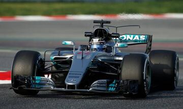 Mercedes' Valtteri Bottas in action.