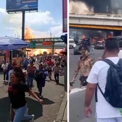 VIDEO | Explota pipa de gas cerca del paradero del metro Santa Martha y bajo puente de la concordia