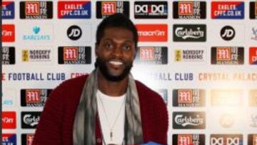 Adebayor con la camiseta del Crystal Palace.