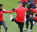 Vitolo se ejercitó a pleno rendimiento antes de la Champions