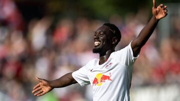 Augustin celebrando el gol.