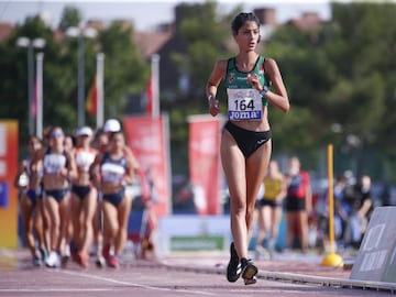 Campeonato de Espa?a de Atletismo que se est¨¢ disputando en el estadio Juan de la Cierva en Getafe.