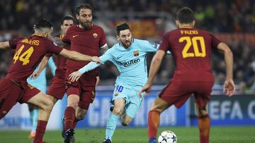 Messi contra el Roma.