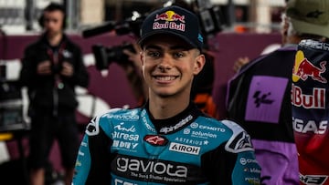 David Alonso en prácticas de Moto3.