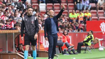 11-05-24. MIGUEL ÁNGEL RAMÍREZ, ENTRENADOR DEL SPORTING, DURANTE EL PARTIDO FRENTE AL ANDORRA.