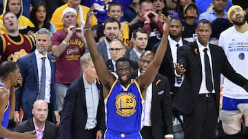 Draymond Green provoca a la grada de The Q.