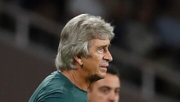 Pellegrini, durante el partido.