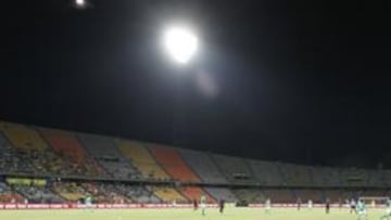 <b>CASI VACÍO. </b>El estadio registró una entrada muy pobre.