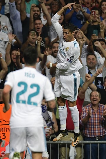 1-0. Cristiano Ronaldo celebró el primer gol.