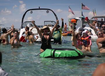 Alegría de los franceses en Miami. 